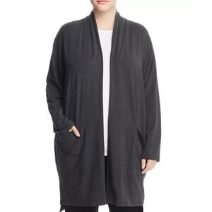 Eileen Fisher Drop Shoulder Open Front Duster Cardigan Women's Size X-Large
